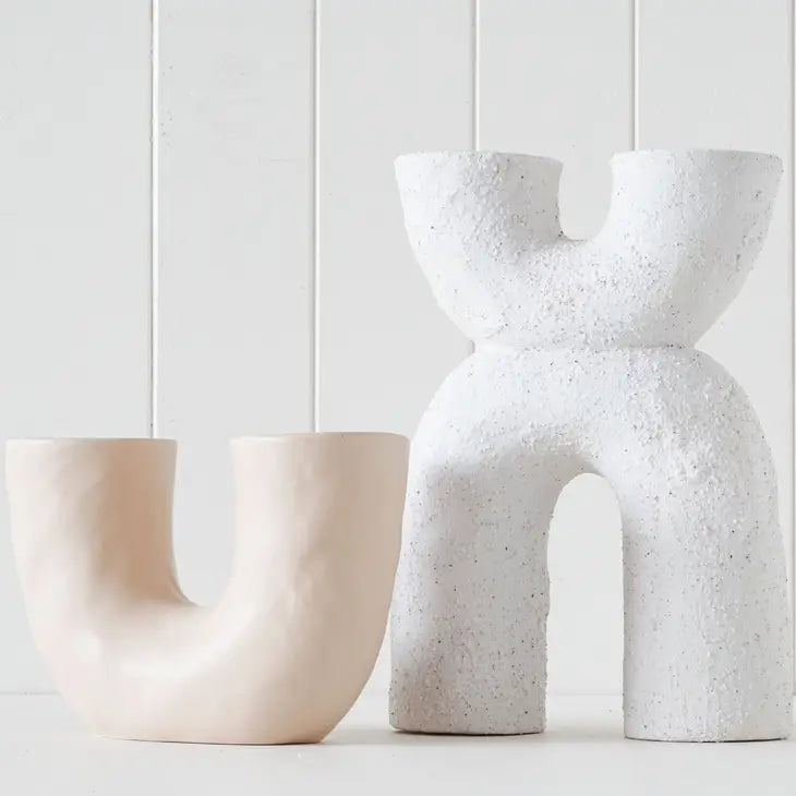 Candle Holder - Arco - White -